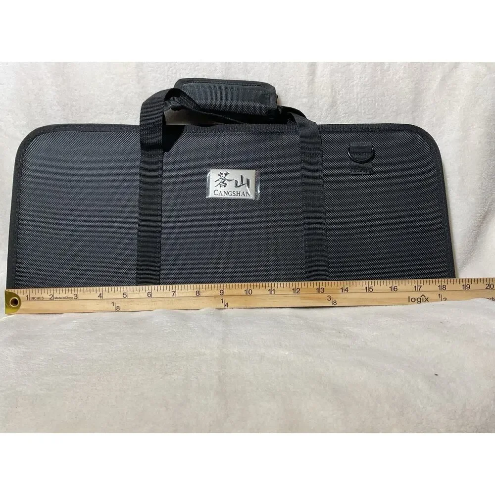 Cangshan Knives Carrying Case New Black Canvas Zip Shoulder Strap Travel Bag